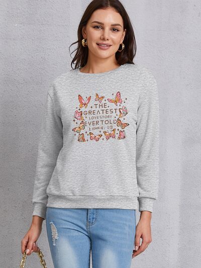 THE GREATEST LOVESTORY EVERTOLD Round Neck Sweatshirt