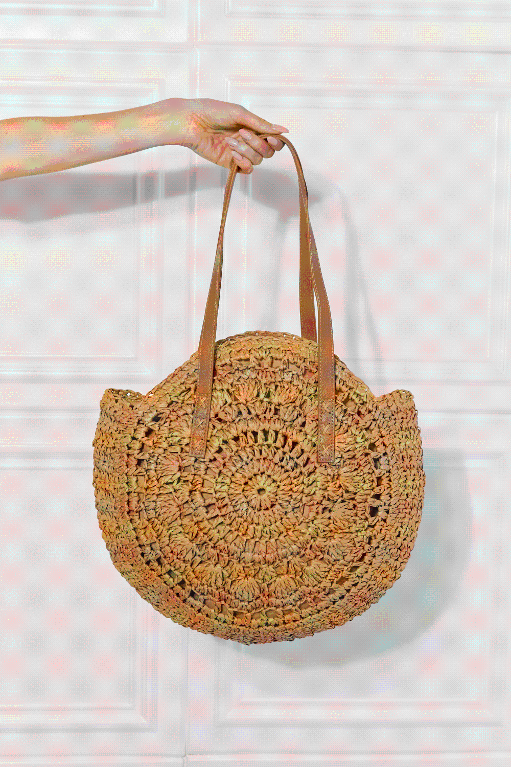 Justin Taylor C'est La Vie Crochet Handbag in Caramel