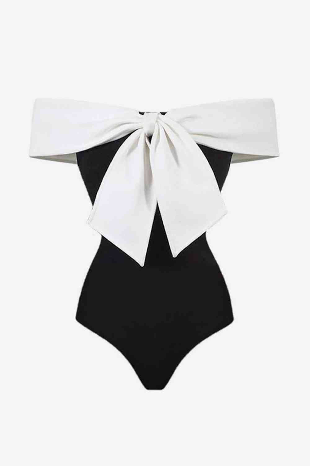 Contrast Bow Detail Two-Piece Swim Set