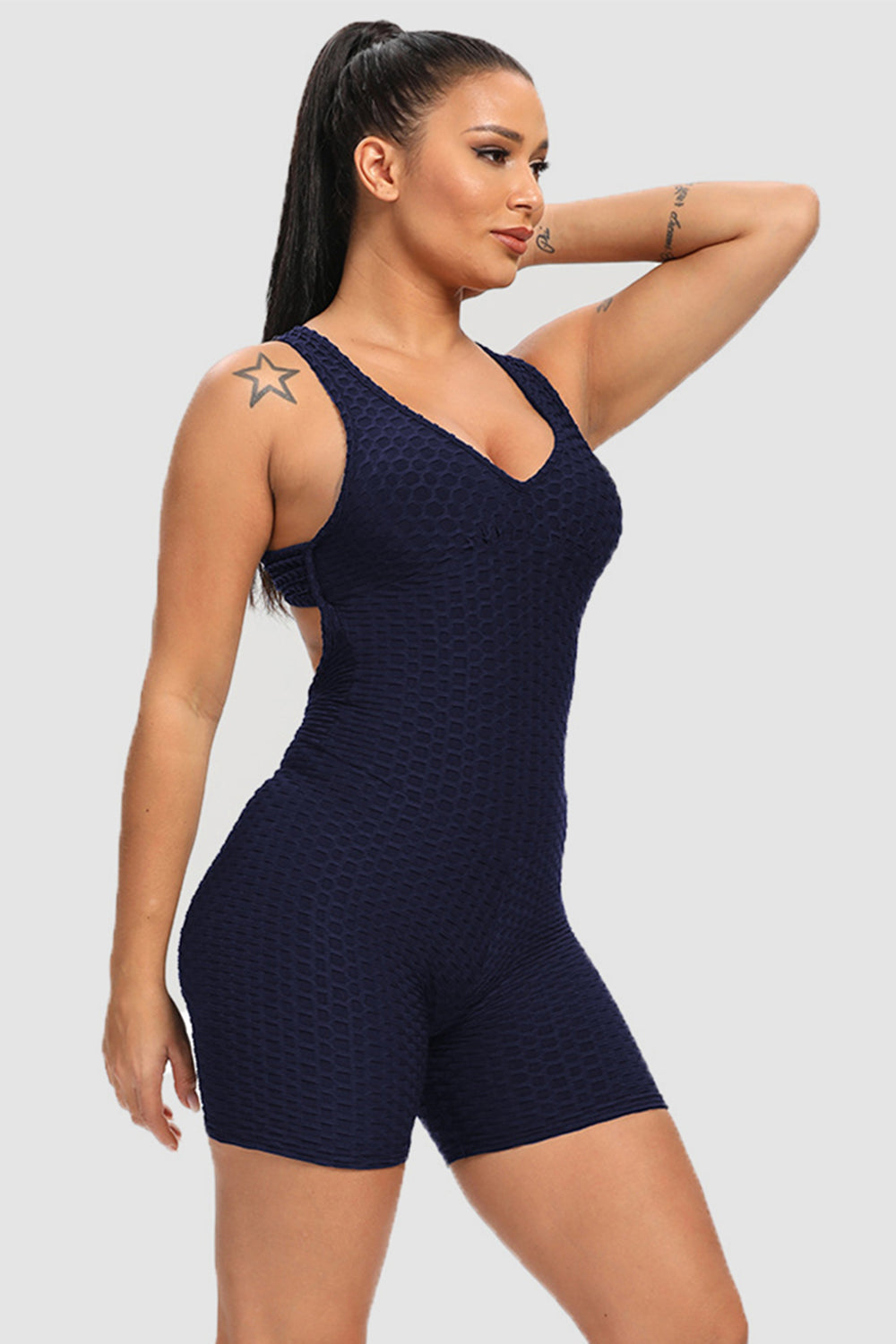 Crisscross Wide Strap Active Romper