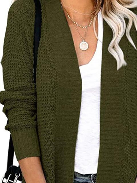 Open Front Long Sleeve Cardigan