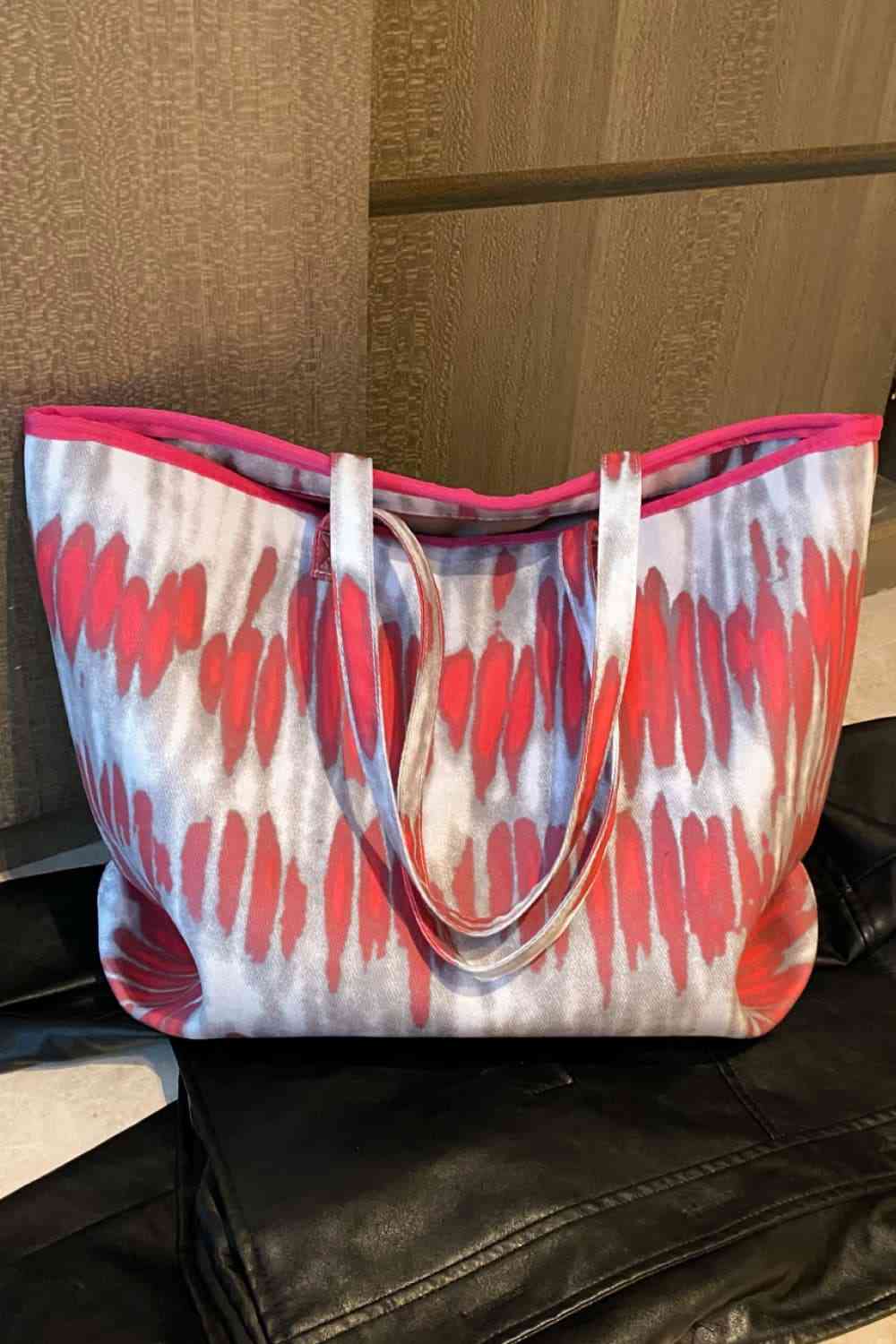 Printed PU Leather Tote Bag