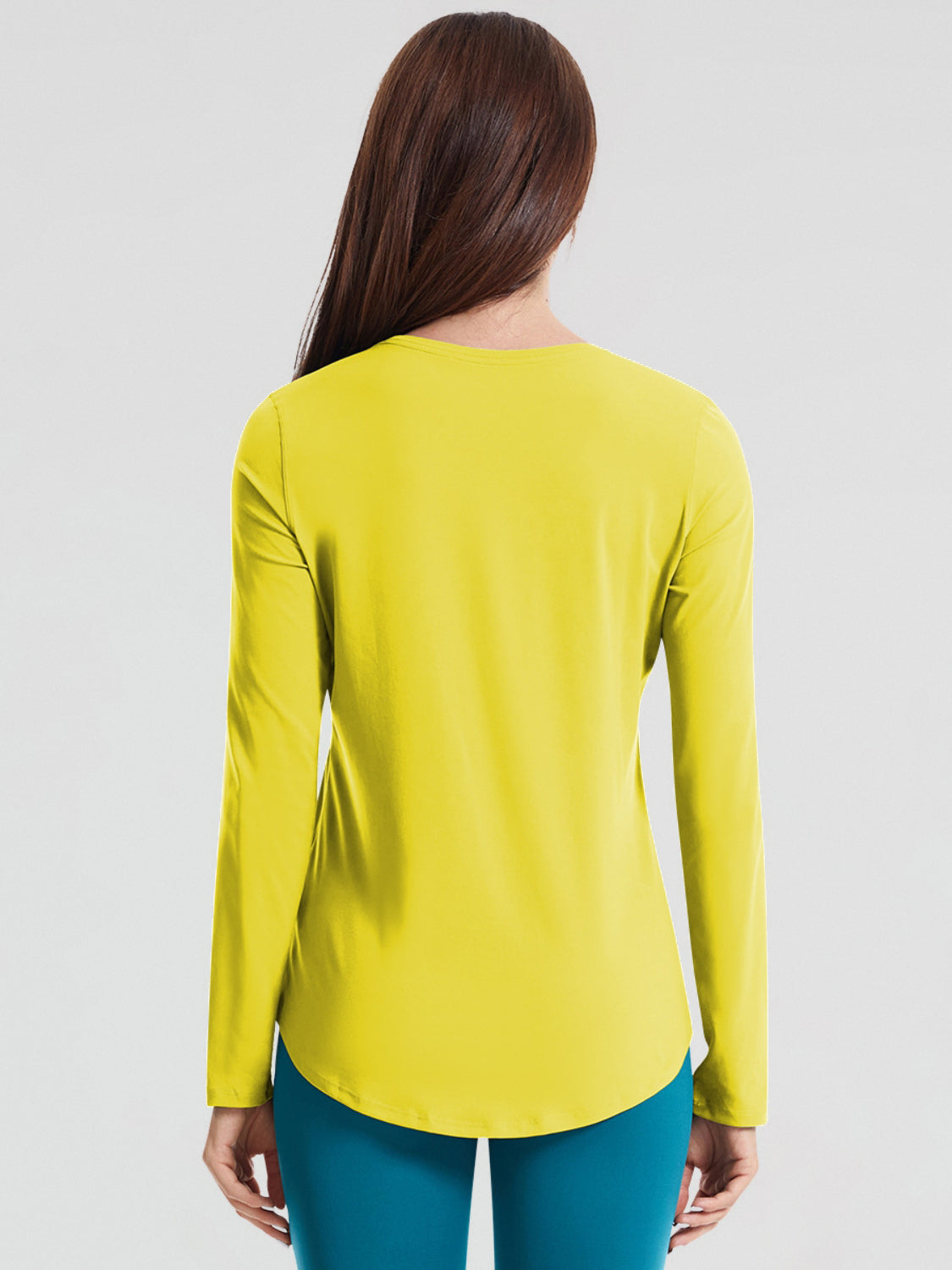 Round Neck Long Sleeve Sports Top