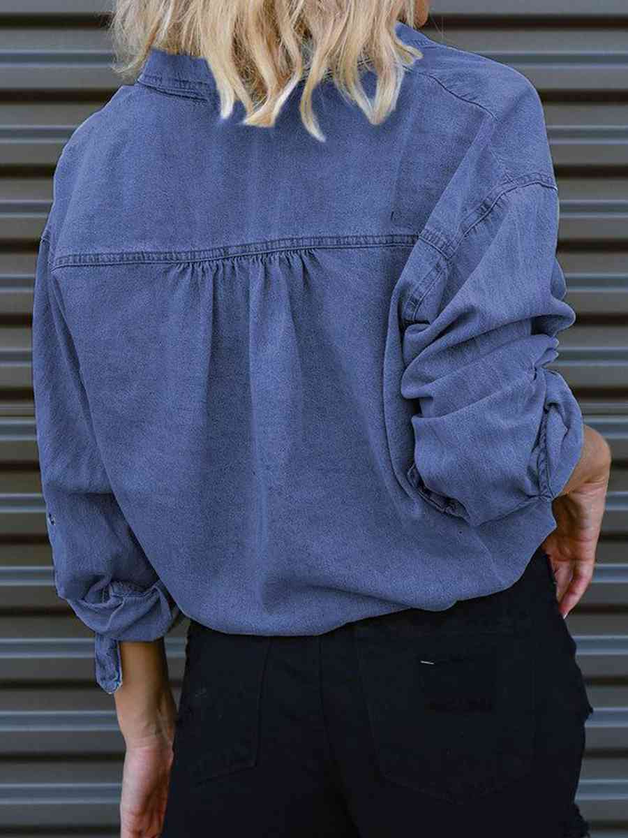 Tie Detail Denim Top