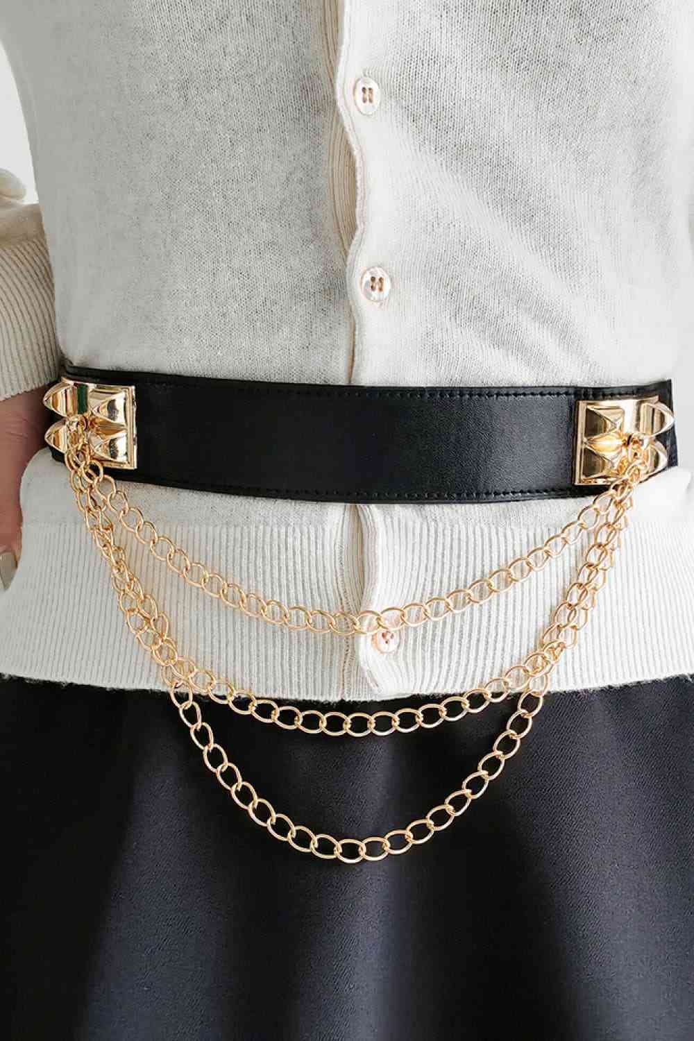 Elastic Belt with Chain