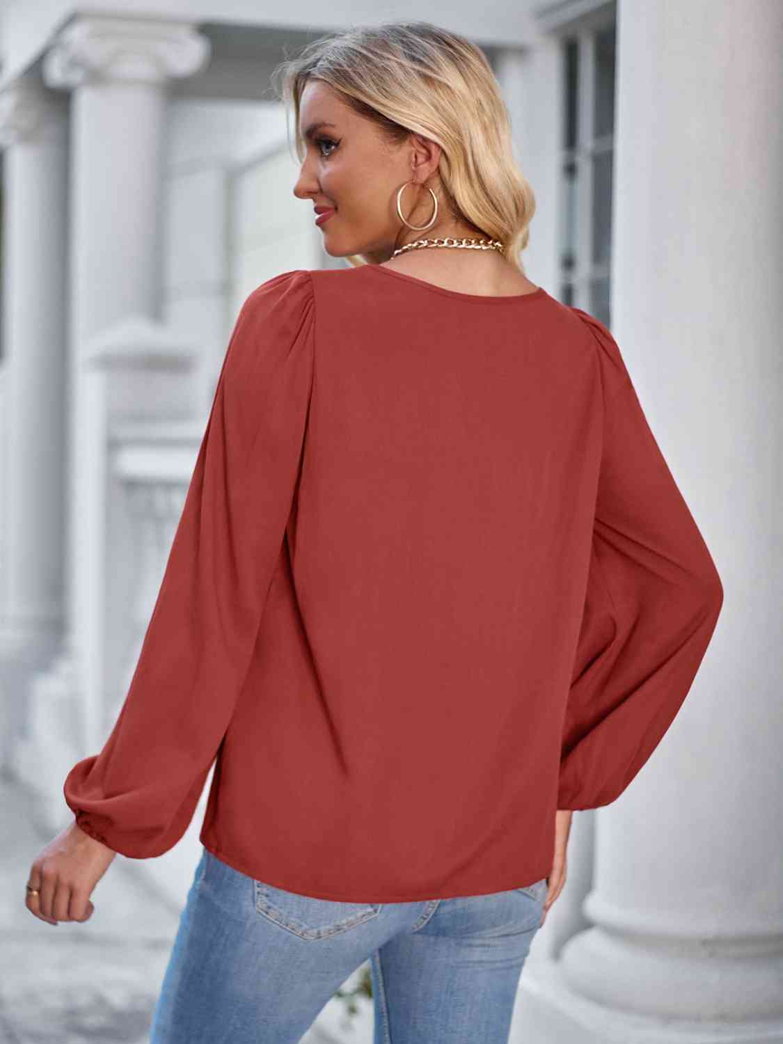 Square Neck Puff Sleeve Top