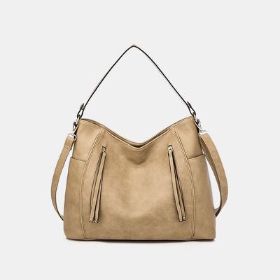 Textured PU Leather Tote Bag