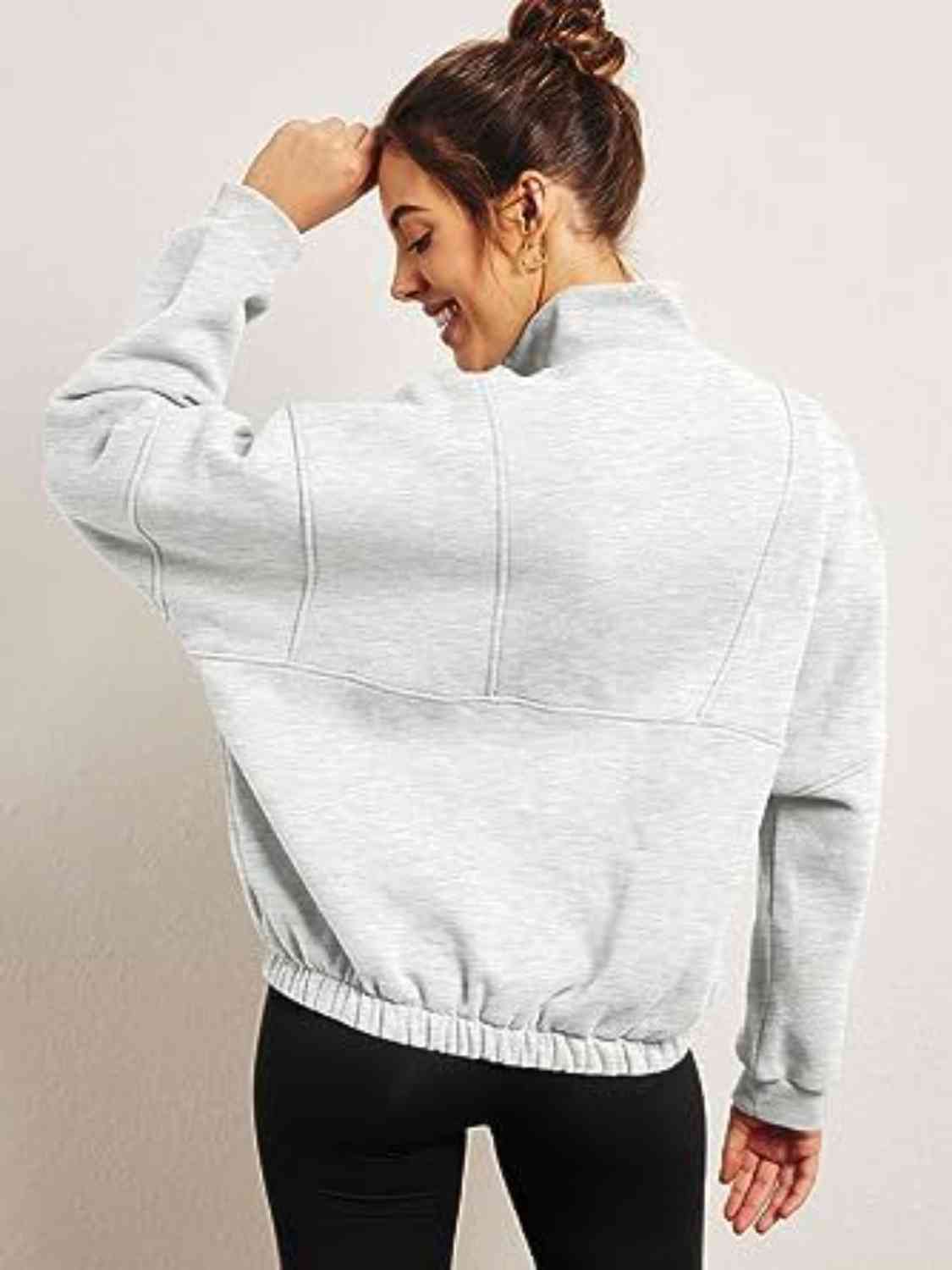 Half-Zip Long Sleeve Sweatshirt