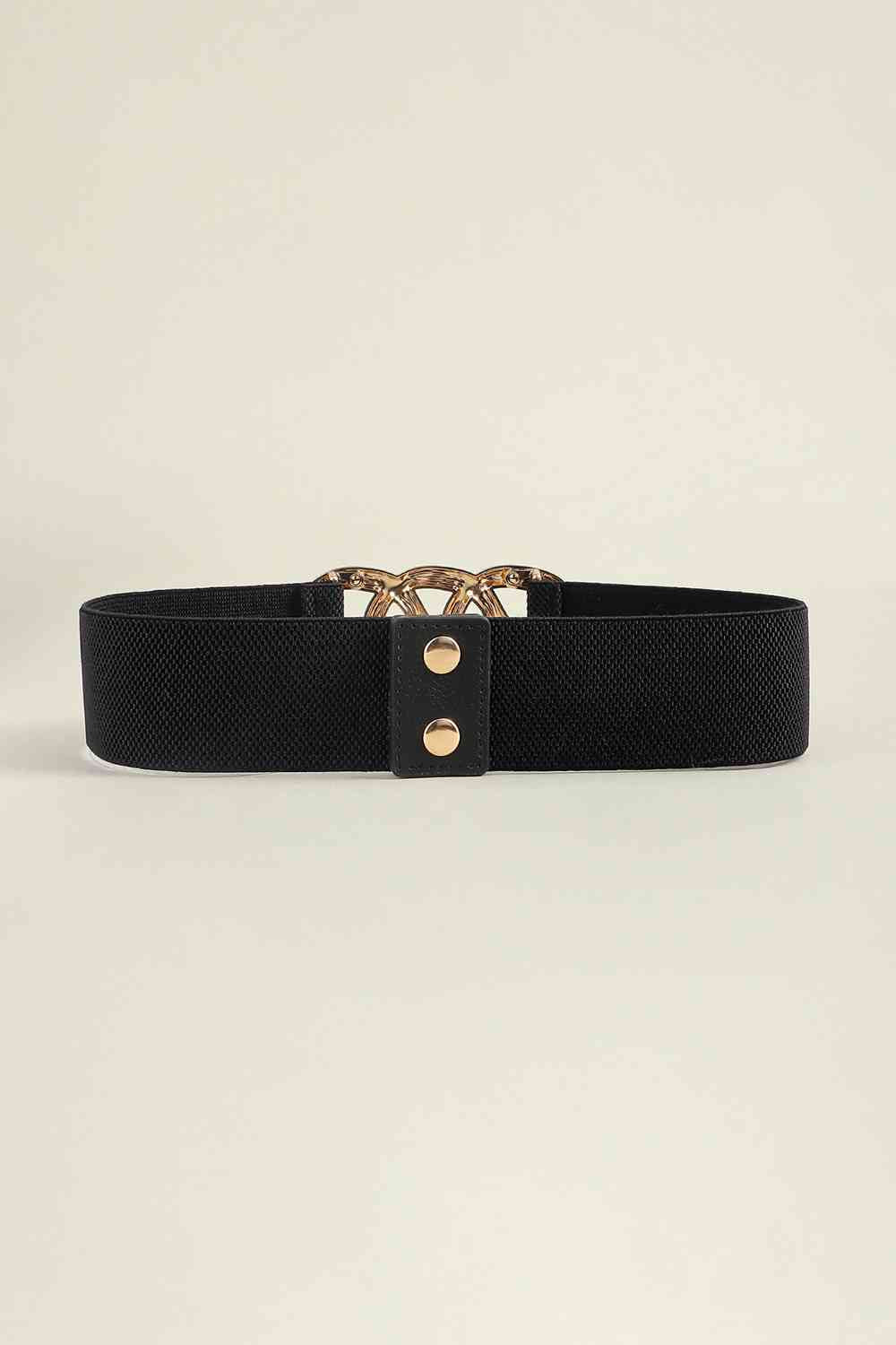 Zinc Alloy Buckle Elastic Wide Belt