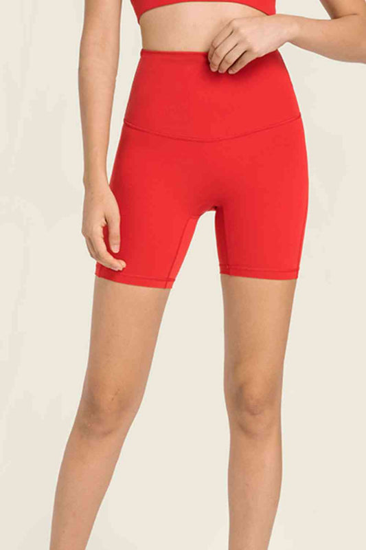 Seamless High-Rise Wide Waistband Biker Shorts