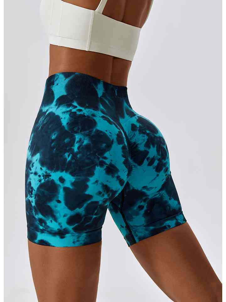 Tie Dye Wide Waistband Sports Shorts