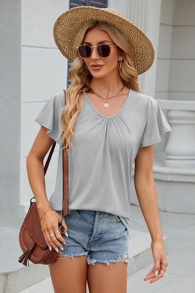 V-Neck Short Sleeve T-Shirt