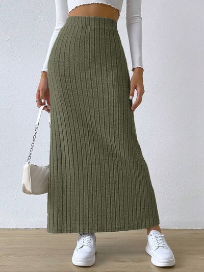 Slit High Waist Skirt