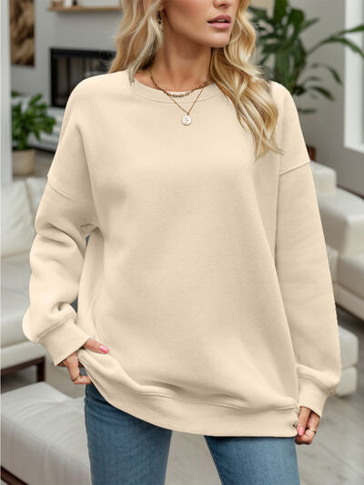 Round Neck Long Sleeve Sweatshirt