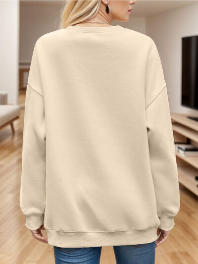 Round Neck Long Sleeve Sweatshirt