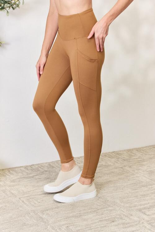 Zenana Full Size Wide Waistband High Waist Leggings