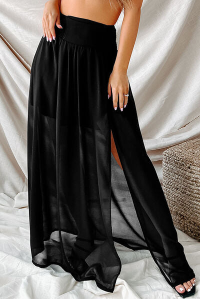 Slit High Waist Maxi Skirt